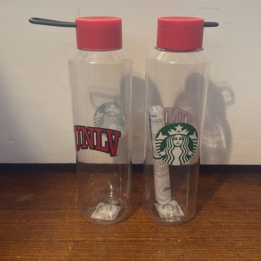 Starbucks Water Bottle Plastic UNLV NEW 2